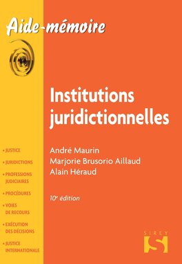 Couverture du livre : Institutions juridictionnelles