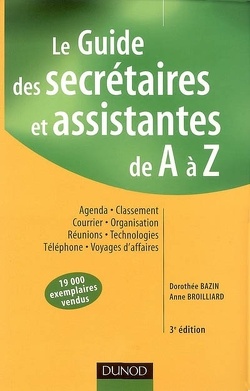 Couverture de Le guide des secrétaires et assistantes de A à Z