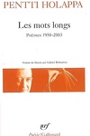 couverture Les mots longs : poèmes, 1950-2003