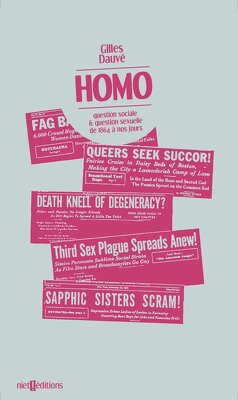 Couverture de Homo. Question sociale & question sexuelle de 1864 à nos jours