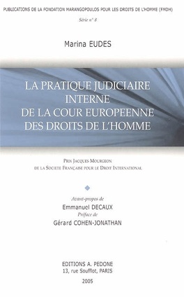 Couverture du livre : La pratique judiciaire interne de la Cour européenne des droits de l'homme