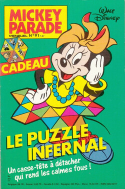 Couverture de Mickey Parade, N° 91 : Le Puzzle Infernal