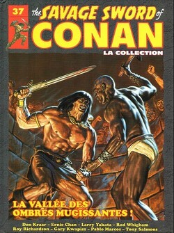 Couverture de The savage sword of Conan, Tome 37 : La Vallée des ombres mugissantes!