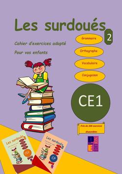 Couverture de Les Surdoués 2 : Cahier d'exercices de vocabulaire, grammaire, orthographe, conjugaison - CE1
