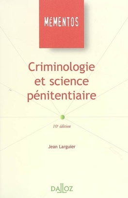 Couverture du livre : Criminologie et science pénitentiaire