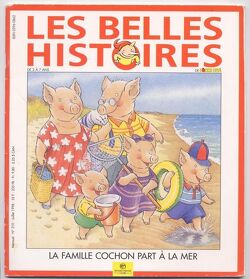 Couverture de Les Belles Histoires de Pomme d'Api, n°310 : La famille Cochon part à la mer
