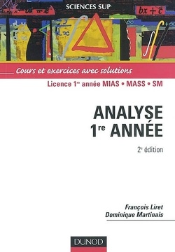 Couverture de Analyse Licence 1ère année MIAS/MASS/SM 2ème édition