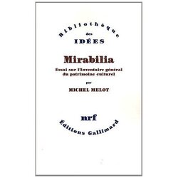 Couverture de Mirabilia : Essai sur l'inventaire général du patrimoine culturel