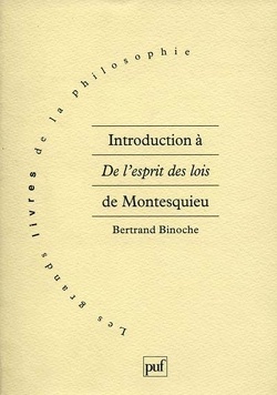 Couverture de Introduction à De l'esprit des lois de Montesquieu