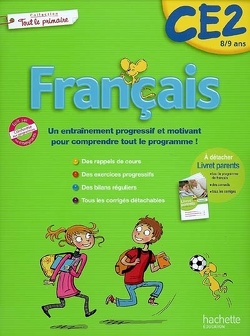 Couverture de Français CE2, 8-9 ans : un entraînement progressif et motivant pour comprendre tout le programme !