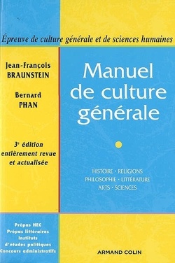 Couverture de Manuel de culture générale : histoire, religions, philosophie, littérature, arts, sciences