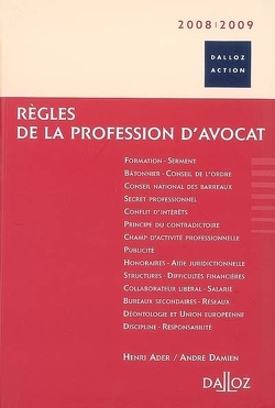 Couverture de Règles de la profession d'avocat : 2008-2009
