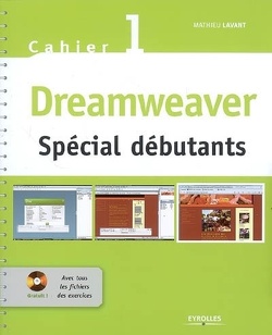 Couverture de Dreamweaver : cahier 1, spécial débutants
