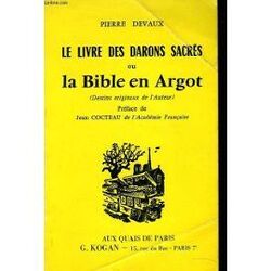 Couverture de Le livre des Darons Sacrés ou la Bible en Argot