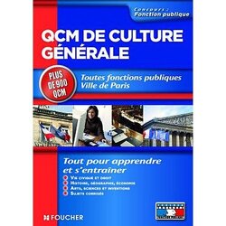 Couverture de QCM de culture générale : vie civique et droit, histoire, géographie, économie, arts, sciences et inventions