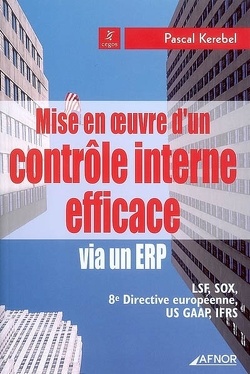 Couverture de Mise en oeuvre d'un contrôle interne efficace via un ERP : LSF, SOX, 8e directive européenne, US GAAP, IFRS
