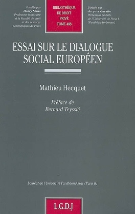 Couverture du livre : Essai sur le dialogue social européen