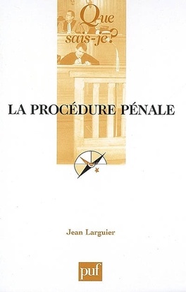 Couverture du livre : La procédure pénale