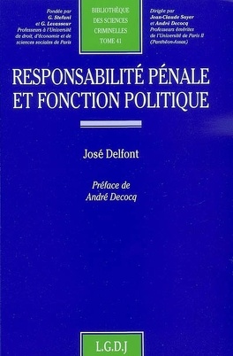 Couverture du livre : Responsabilité pénale et fonction politique