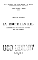 Couverture de La Route des iles, contribution à l'histoire maritime des Mascareignes