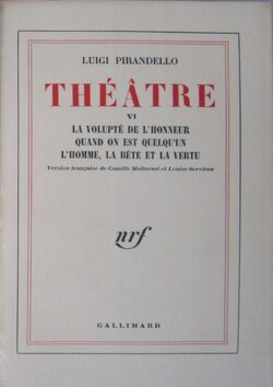 Couverture de Théâtre (Luigi Pirandello), Tome 6