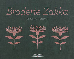 Couverture de Broderie zakka : plus de 40 motifs monochromes et bicolores à broder et autant de projets de couture, avec gabarits