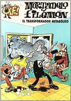 Couverture de Olé Mortadelo, Tome 57 : El transformador metabólico
