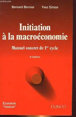 Couverture de Initiation à la macroéconomie