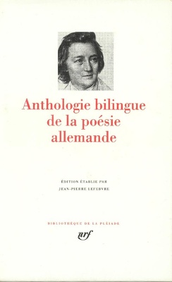 Couverture de Anthologie bilingue de la poésie allemande