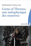 couverture Game of Thrones, une métaphysique des meurtres