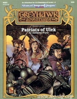 Couverture de Advanced Dungeons & Dragons - World of Greyhawk - WGQ1 Patriots of Ulek